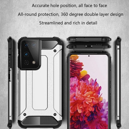 Samsung Galaxy S21 Ultra Hoesjes – Heavy Duty Armor Backcover – Schokbestendig – Zwart-Ilumina Benelux