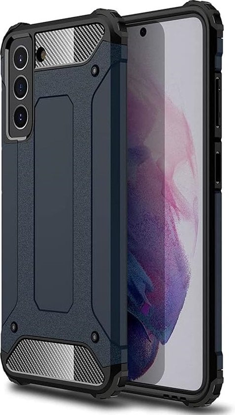 Samsung Galaxy S22 Plus Hoesjes – Heavy Duty Armor Backcover – Schokbestendig – Blauw-Ilumina Benelux