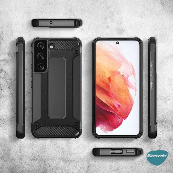 Samsung Galaxy S22 Plus Hoesjes – Heavy Duty Armor Backcover – Schokbestendig – Rood-Ilumina Benelux