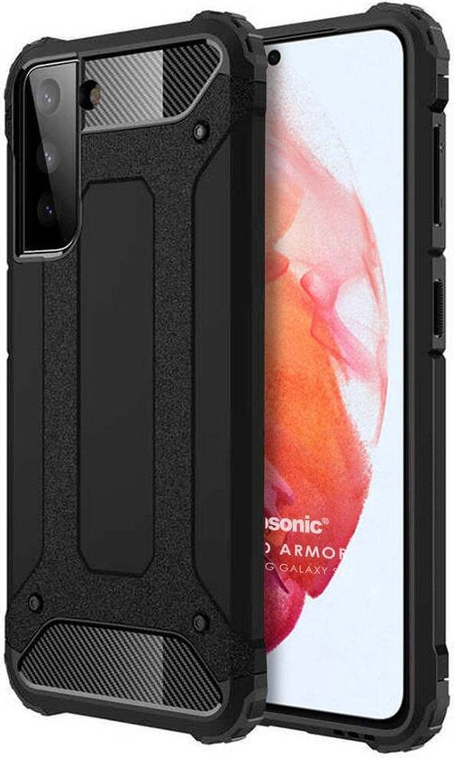 Samsung Galaxy S22 Plus Hoesjes – Hybride Backcover – Dual Layer Armor – Schokbestendig Heavy Duty – Zwart-Ilumina Benelux