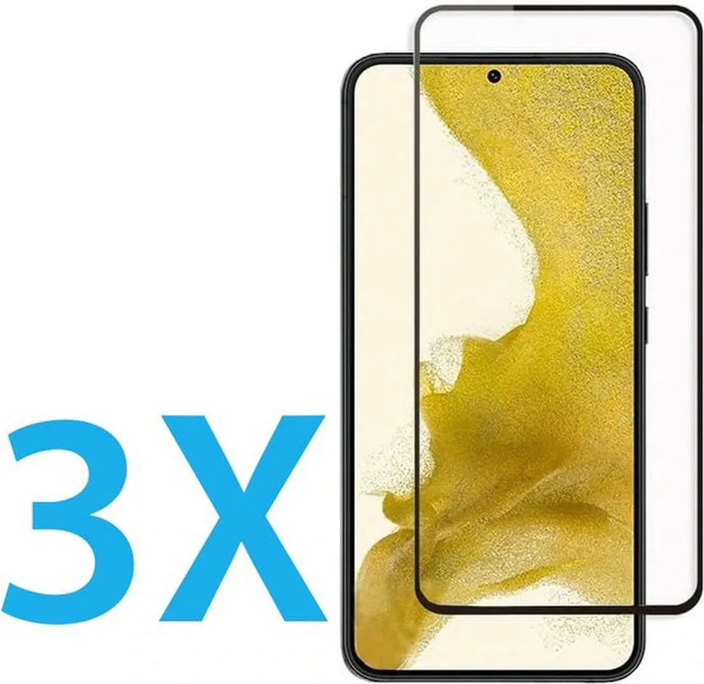 Samsung Galaxy S22 Screenprotector Full Cover Screenprotector Gehard 9H – 3-Pack-Ilumina Benelux