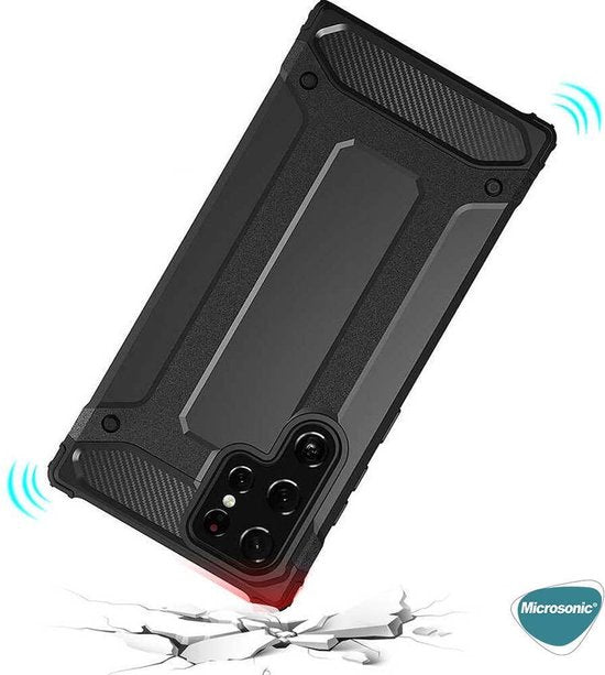 Samsung Galaxy S22 Ultra Hoesjes – Heavy Duty Armor Backcover – Schokbestendig – Roségoud-Ilumina Benelux