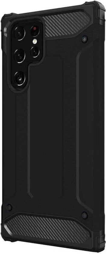 Samsung Galaxy S22 Ultra Hoesjes – Heavy Duty Armor Backcover – Schokbestendig – Zwart-Ilumina Benelux
