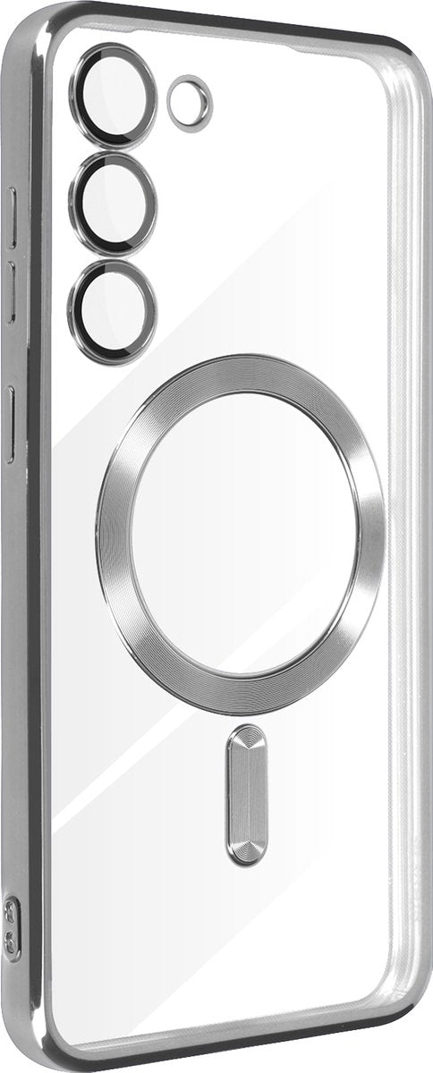 Samsung Galaxy S23 Plus Hoesjes – MagSafe Backcover – Magnetisch – Zilver-Ilumina Benelux