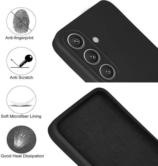 Samsung Galaxy S23 Plus Hoesjes – Siliconen Backcover – Schokbestendig – Soft Touch – Zwart-Ilumina Benelux