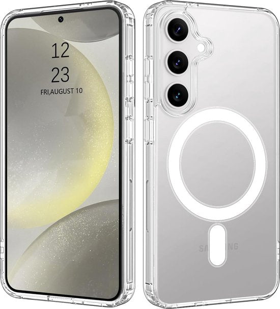 Samsung Galaxy S24 Hoesjes – Magnetische Backcover – MagSafe Compatibel – Doorzichtig Transparant-Ilumina Benelux