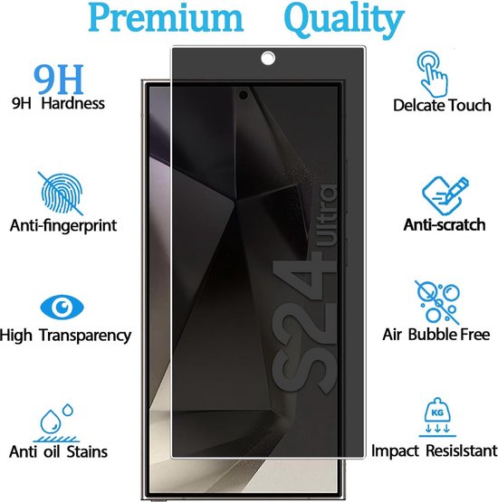 Samsung Galaxy S24 Ultra Screenprotector Full Cover Screenprotector Gehard 9H – 5-Pack-Ilumina Benelux