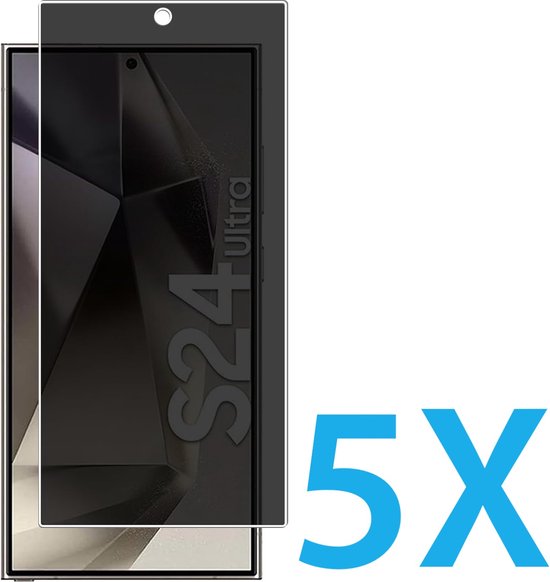 Samsung Galaxy S24 Ultra Screenprotector Full Cover Screenprotector Gehard 9H – 5-Pack-Ilumina Benelux