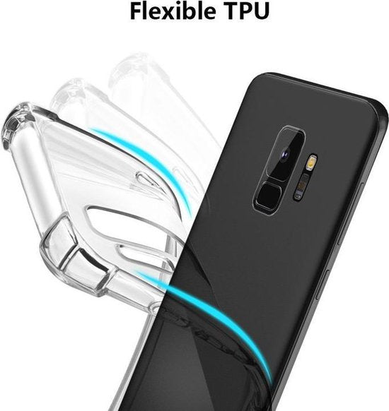 Samsung Galaxy S9 Hoesjes – Siliconen Backcover – Schokbestendig Bumper – Transparant – Inclusief Screenprotector-Ilumina Benelux