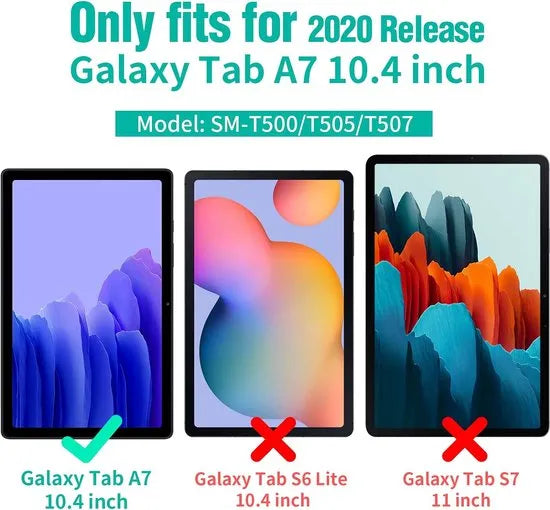 Samsung Galaxy Tab A7 10.4 Tablethoes – Tri-Fold Cover – Ultraslank – Standfunctie – Zwart-Ilumina Benelux