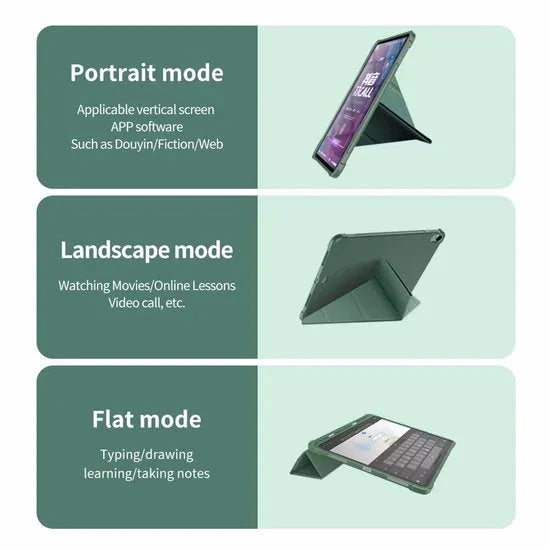 Samsung Galaxy Tab A8 10.5 Tablethoes – Smart Cover – Penhouder – Auto Sleep/Wake – Groen-Ilumina Benelux