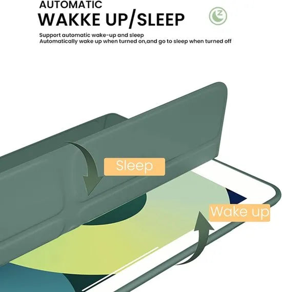 Samsung Galaxy Tab A8 10.5 Tablethoes – Smart Cover – Penhouder – Auto Sleep/Wake – Groen-Ilumina Benelux