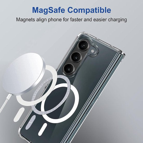 Samsung Galaxy Z Fold 4 Hoesjes – Magnetische Backcover – MagSafe Compatibel – Doorzichtig-Ilumina Benelux