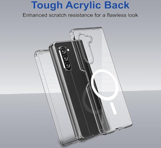 Samsung Galaxy Z Fold 4 Hoesjes – Magnetische Backcover – MagSafe Compatibel – Doorzichtig-Ilumina Benelux