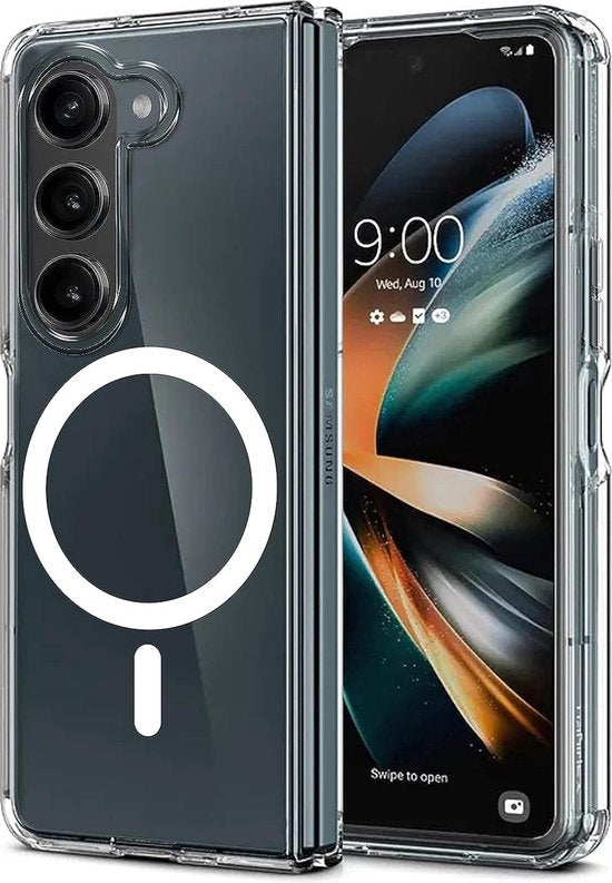 Samsung Galaxy Z Fold 4 Hoesjes – Magnetische Backcover – MagSafe Compatibel – Doorzichtig-Ilumina Benelux