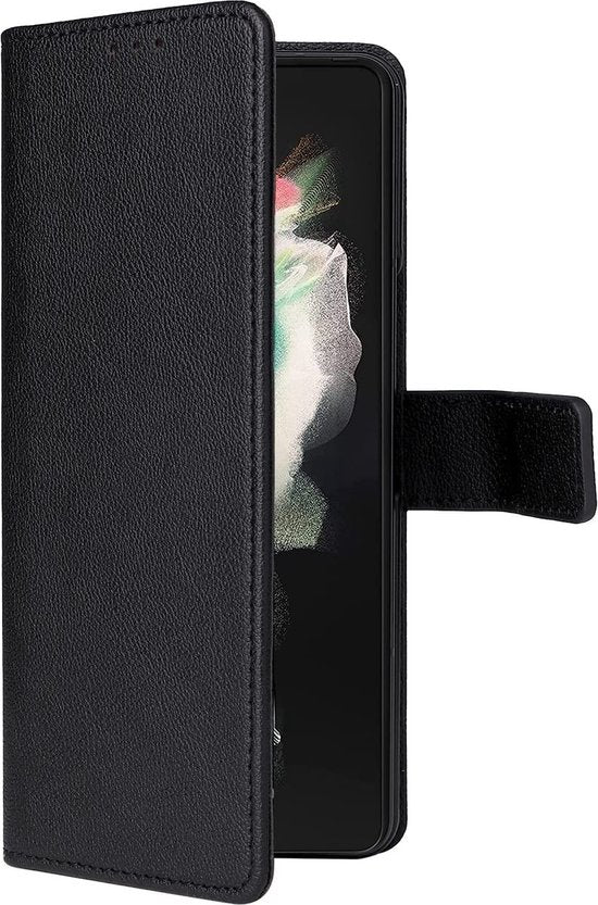 Samsung Galaxy Z Fold4 Hoesjes – Bookcase Portemonnee Hoes – Pasjeshouder – Magneetsluiting – Zwart-Ilumina Benelux