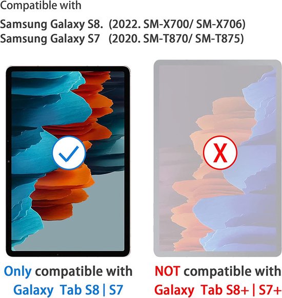 Screenprotector – Geschikt voor Samsung Galaxy Tab S7/S8 – Gehard Glas – Anti-kras – Tempered Glas-tabletscreenprotectors-Ilumina Benelux