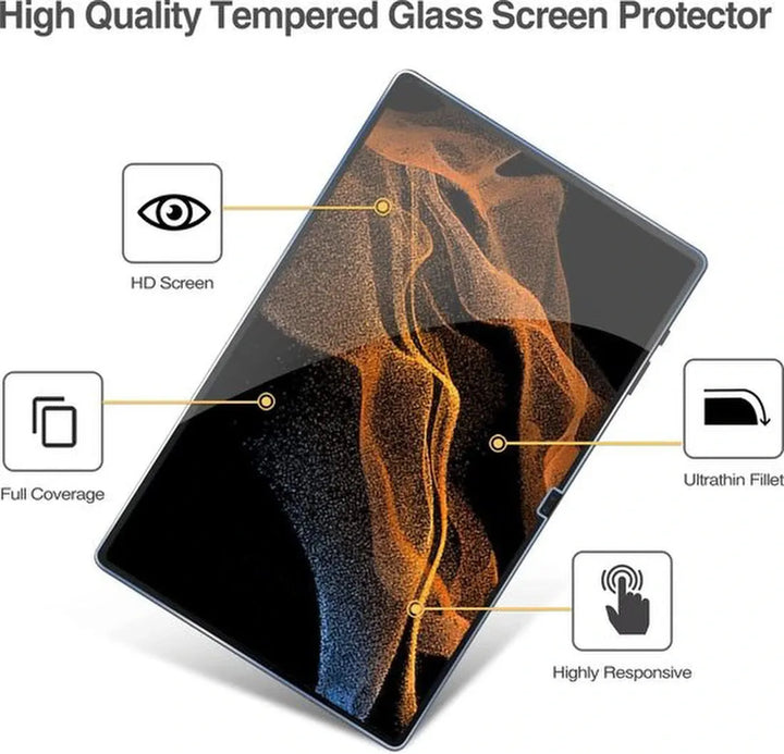 Screenprotector – Geschikt voor Samsung Galaxy Tab S8 Ultra – Gehard Glas – Anti-kras – 4-Pack Tempered Glas-tabletscreenprotectors-Ilumina Benelux