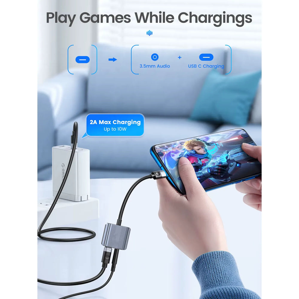 USB-C naar 3.5mm Jack + USB-C Oplaadadapter – Audio Splitter – AUX & Snelladen Tegelijk – Geschikt voor USB-C Smartphones, Tablets & Laptops-Ilumina Benelux