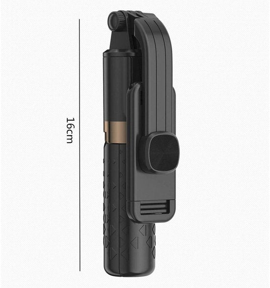 Selfie Stick Bluetooth – Tripod Statief – Met Afstandsbediening – Geschikt voor iPhone & Samsung – Zwart-Selfiesticks-Ilumina Benelux