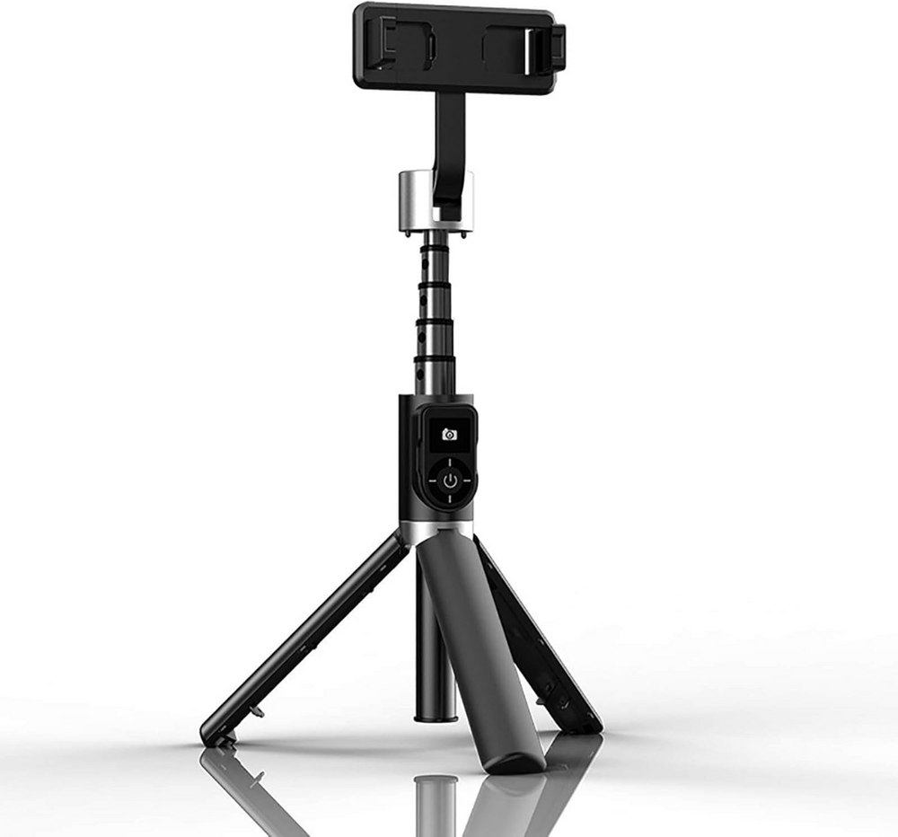 Selfie stick statief – Bluetooth – Aluminium intrekbaar 80cm – Afstandsbediening – 360° rotatie – Zwart-Selfiesticks-Ilumina Benelux