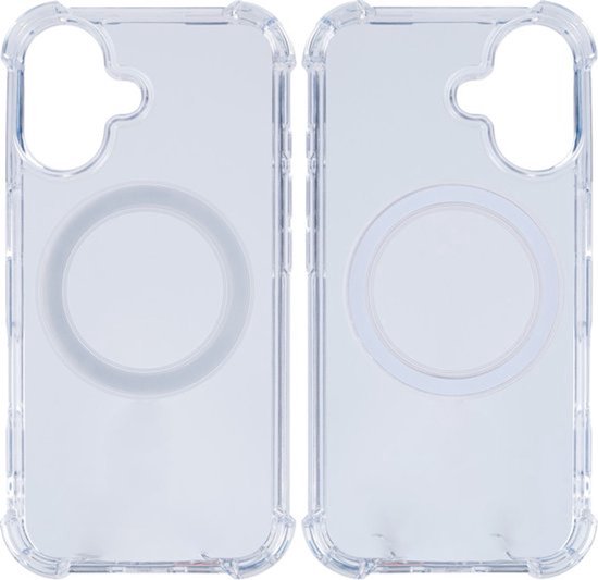 Shockproof Hoesje - Geschikt voor iPhone 16 - Rugged Air geschikt voor MagSafe case - Transparant-Ilumina Benelux