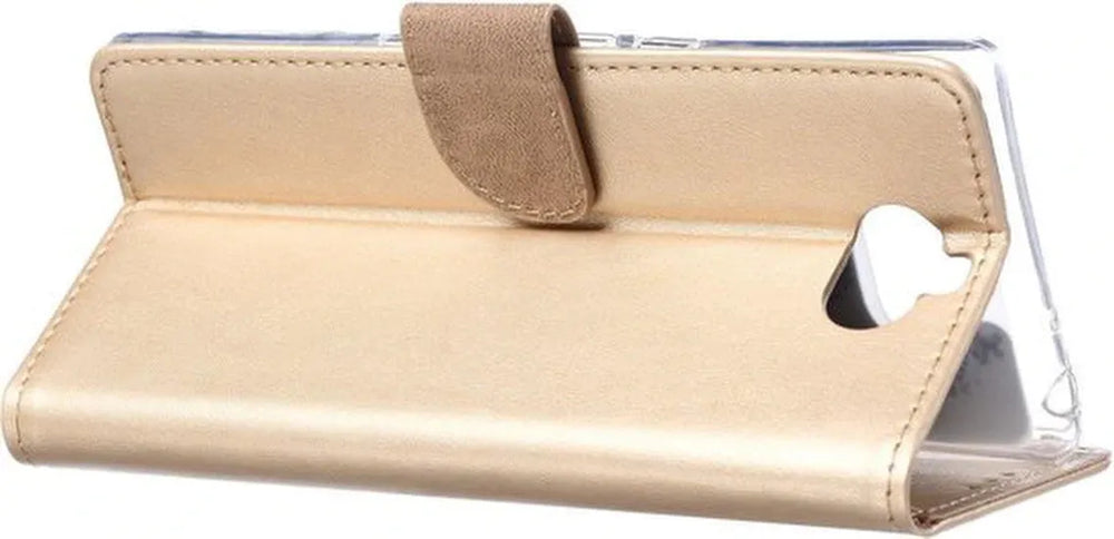 Sony Xperia 10 Plus Hoesjes – Bookcase Portemonnee Hoes – Pasjeshouder – Magneetsluiting – Goud-Ilumina Benelux