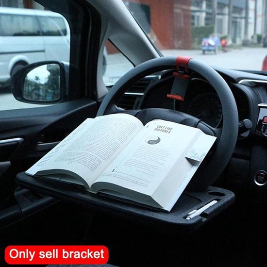 Stuurwiel Tafel Auto – Multifunctionele Laptop & Eetblad Houder – Draagbaar – Antislip – Grijs-Autotoebehoren-Ilumina Benelux