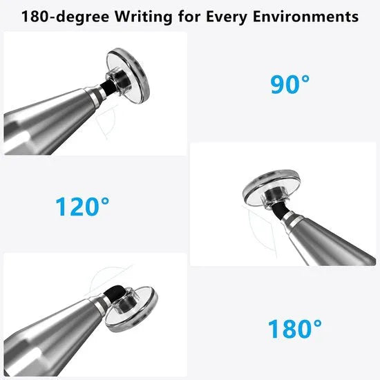 Stylus pen tablets & smartphones – 2-in-1 precisie disc tip – capacitief schrijven & tekenen – Geschikt voor iPad/iPhone/Samsung/Surface – Zwart-Stylus-Ilumina Benelux