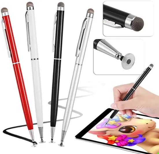 Stylus pen tablets & smartphones – 2-in-1 precisie disc tip – Capacitive schrijf- en tekenstift – Geschikt voor iPhone/iPad/Samsung/Surface – Roze-Stylus-Ilumina Benelux
