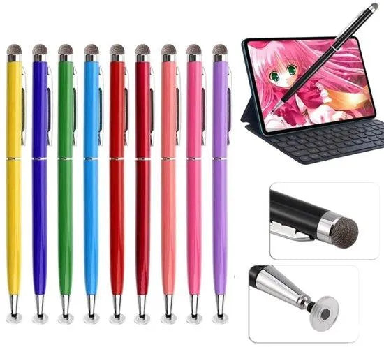 Stylus pen voor tablet & smartphone – 2-in-1 precisie disc tip – Capacitive schrijfstift – Geschikt voor iPhone/iPad/Samsung/Surface – Wit-Stylus-Ilumina Benelux