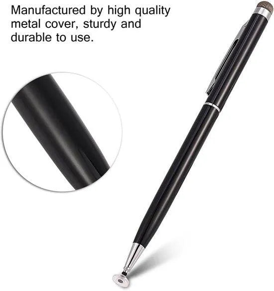 Stylus pen voor tablet & smartphone – 2-in-1 precisie disc tip – Capacitive schrijfstift – Geschikt voor iPhone/iPad/Samsung/Surface – Wit-Stylus-Ilumina Benelux