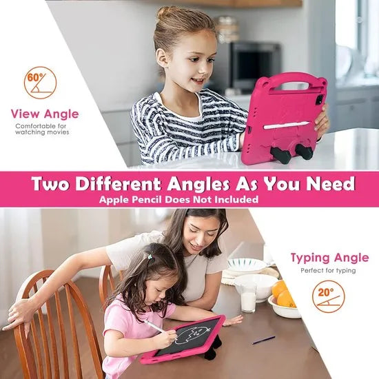 Tablet Hoesje iPad Mini – Kids Case – Schokbestendig – Geschikt voor iPad Mini 7 (2024) & iPad Mini 6 (2021) 8.3 inch – Roze-Tablethoesjes-Ilumina Benelux