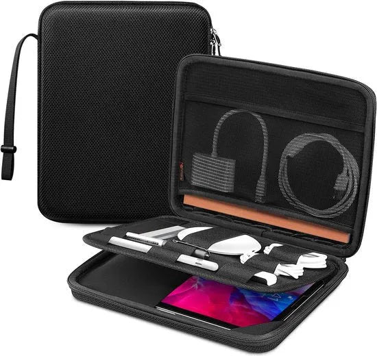 Tablethoes 10/11 inch – Tablet sleeve draagtas – Accessoires vak – Geschikt voor iPad & Samsung Galaxy Tab – Zwart-Tablethoesjes-Ilumina Benelux