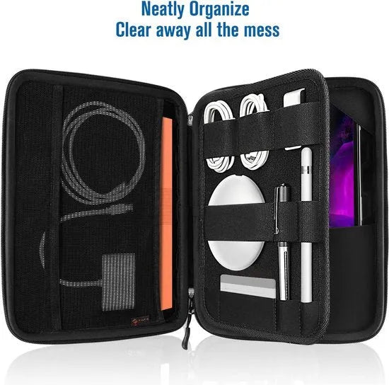Tablethoes 10/11 inch – Tablet sleeve draagtas – Accessoires vak – Geschikt voor iPad & Samsung Galaxy Tab – Zwart-Tablethoesjes-Ilumina Benelux
