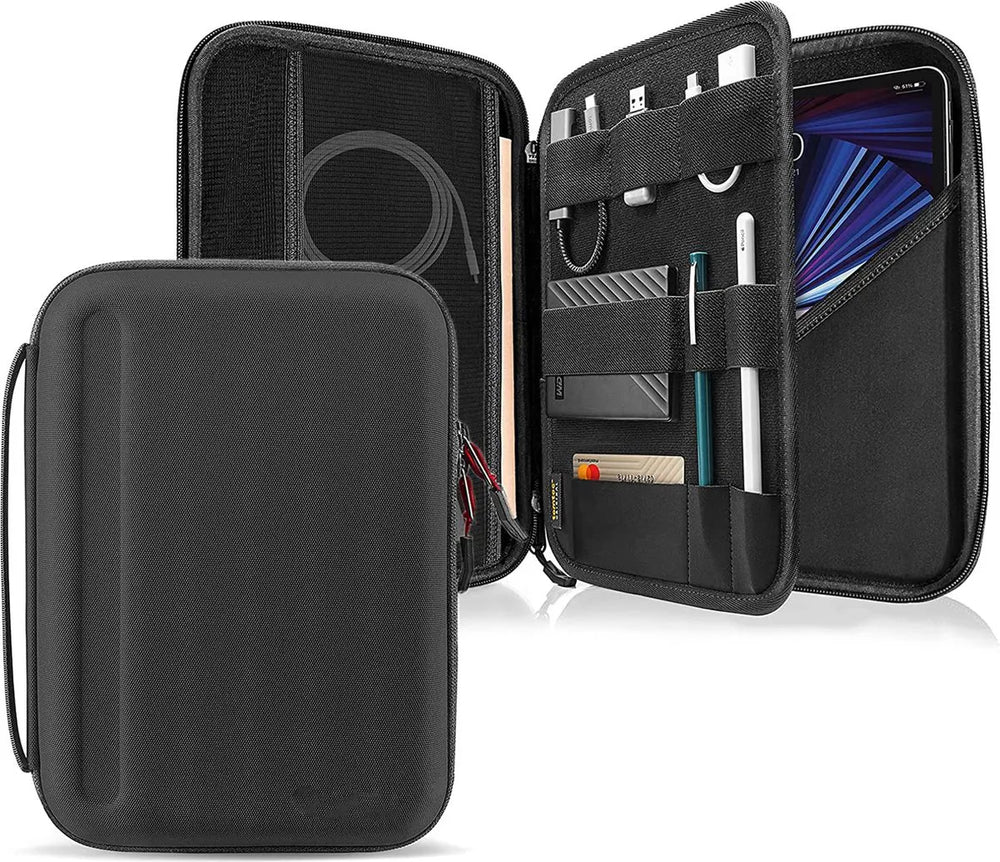 Tablethoes 12-13 inch – Tablet Sleeve Case Portfolio – Accessoiresvak – Geschikt voor iPad Air/Pro & Surface Pro/Laptop Go – Zwart-Tablethoesjes-Ilumina Benelux