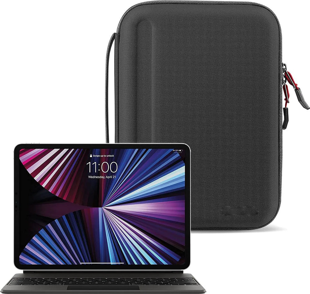 Tablethoes 12-13 inch – Tablet Sleeve Case Portfolio – Accessoiresvak – Geschikt voor iPad Air/Pro & Surface Pro/Laptop Go – Zwart-Tablethoesjes-Ilumina Benelux