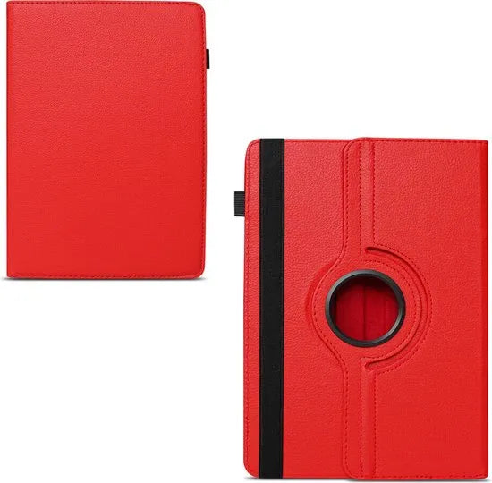 Tablethoes 9-10 inch – Universeel – PU Leer – Case Cover met Standfunctie – Rood-Tablethoesjes-Ilumina Benelux
