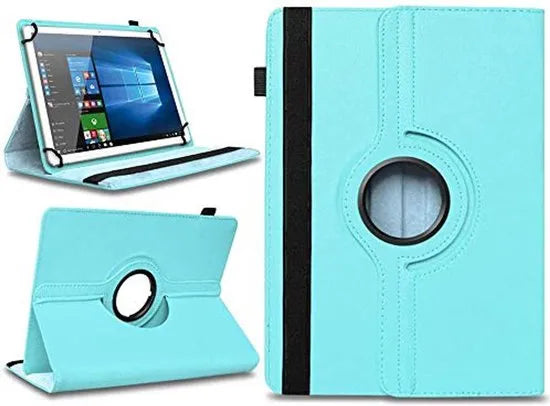 Tablethoes 9-10 inch – Universeel – PU Leer – Standfunctie – Lichtblauw-Tablethoesjes-Ilumina Benelux