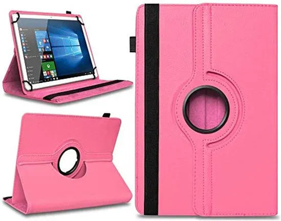 Tablethoes 9-10 inch – Universele PU Leren Case Cover – Beschermhoes met Standfunctie – Roze-Tablethoesjes-Ilumina Benelux