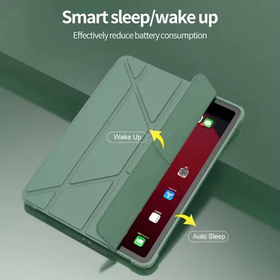 Tablethoes iPad Air 11 inch (2024/2025/2026) & Air 5/4 – Smartcover – Penhouder – Auto Sleep/Wake – Groen-Tablethoesjes-Ilumina Benelux