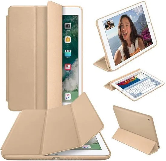 Tablethoes Samsung Galaxy Tab A 10.1 2019 – Tri-Fold Cover – Ultraslank – Standfunctie – Goud-Ilumina Benelux