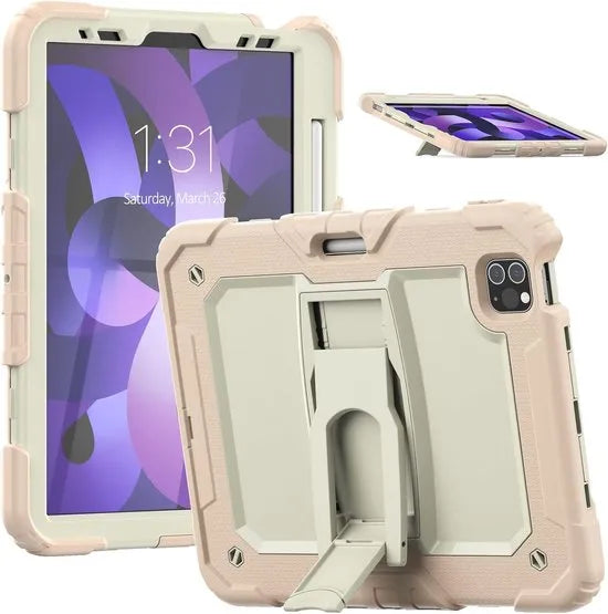 Tablethoes – Schokbestendig – iPad Pro 11 (2022/2021/2020) & Air 5/4 – Lichtroze-Tablethoesjes-Ilumina Benelux