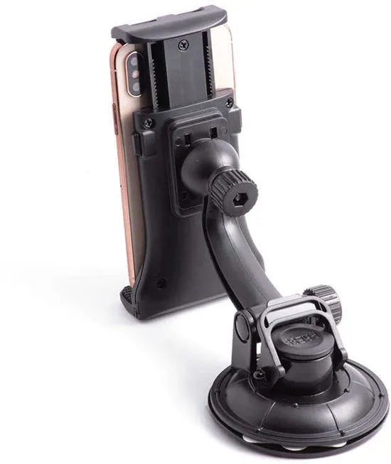 Tablethouder auto – Dashboard/Raam Zuignap – Klembevestiging – 5-9 inch Tablet & Smartphone – Zwart-Tablethouder-Ilumina Benelux