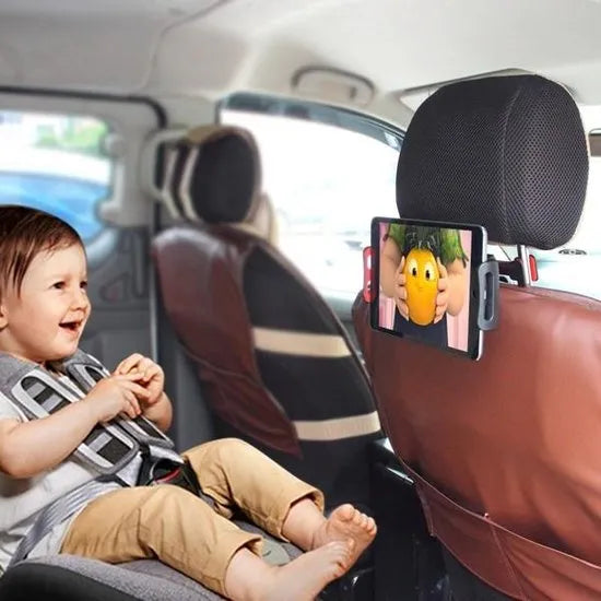 Tablethouder auto hoofdsteun – Achterbank tablet mount – Verstelbaar & stevig – 360° draaibaar – Zwart-Tablethouder-Ilumina Benelux
