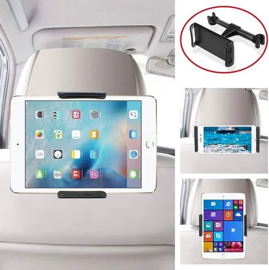 Tablethouder auto – Hoofdsteun houder achterbank – Voor 4-11 inch tablets – 360° verstelbaar – Universeel – Zwart-Tablethouder-Ilumina Benelux
