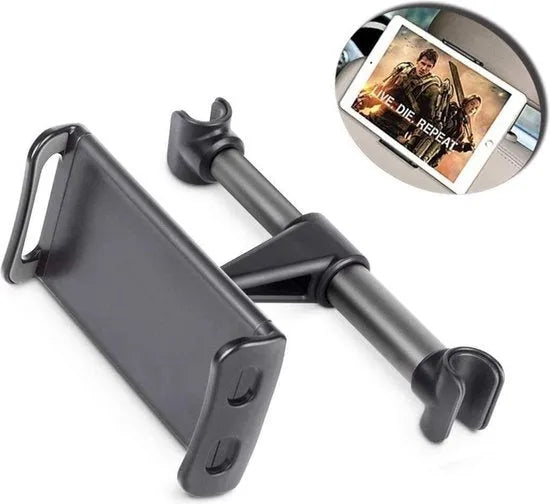 Tablethouder auto – Hoofdsteun houder achterbank – Voor 4-11 inch tablets – 360° verstelbaar – Universeel – Zwart-Tablethouder-Ilumina Benelux