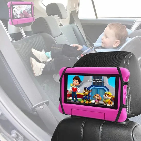 Tablethouder auto – Hoofdsteun Houder Achterbank – Voor Kinderen – 7-10 inch – Zwart-Tablethouder-Ilumina Benelux