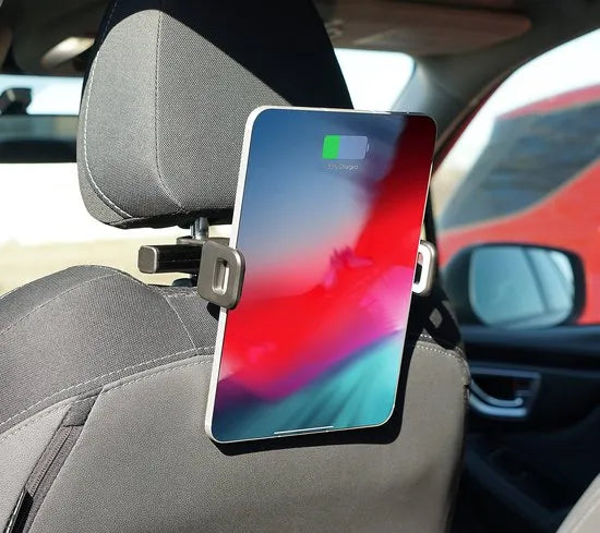 Tablethouder auto hoofdsteun – Verstelbare arm – 360° draaibaar – Stevige klem – Zwart-Tablethouder-Ilumina Benelux
