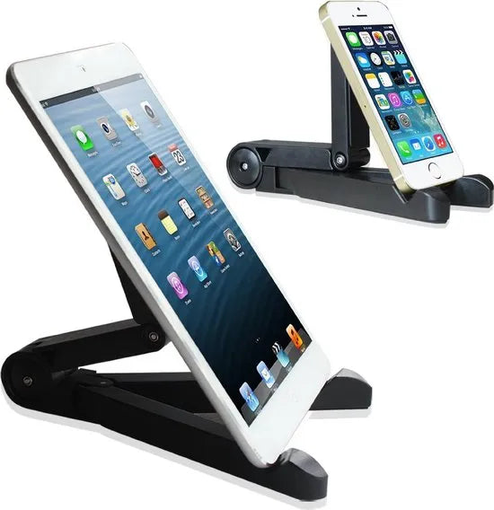Tablethouder bureau – Multi-angle standaard – Universeel 5-12 inch – Voor tablet e-reader smartphone – Zwart-Ilumina Benelux